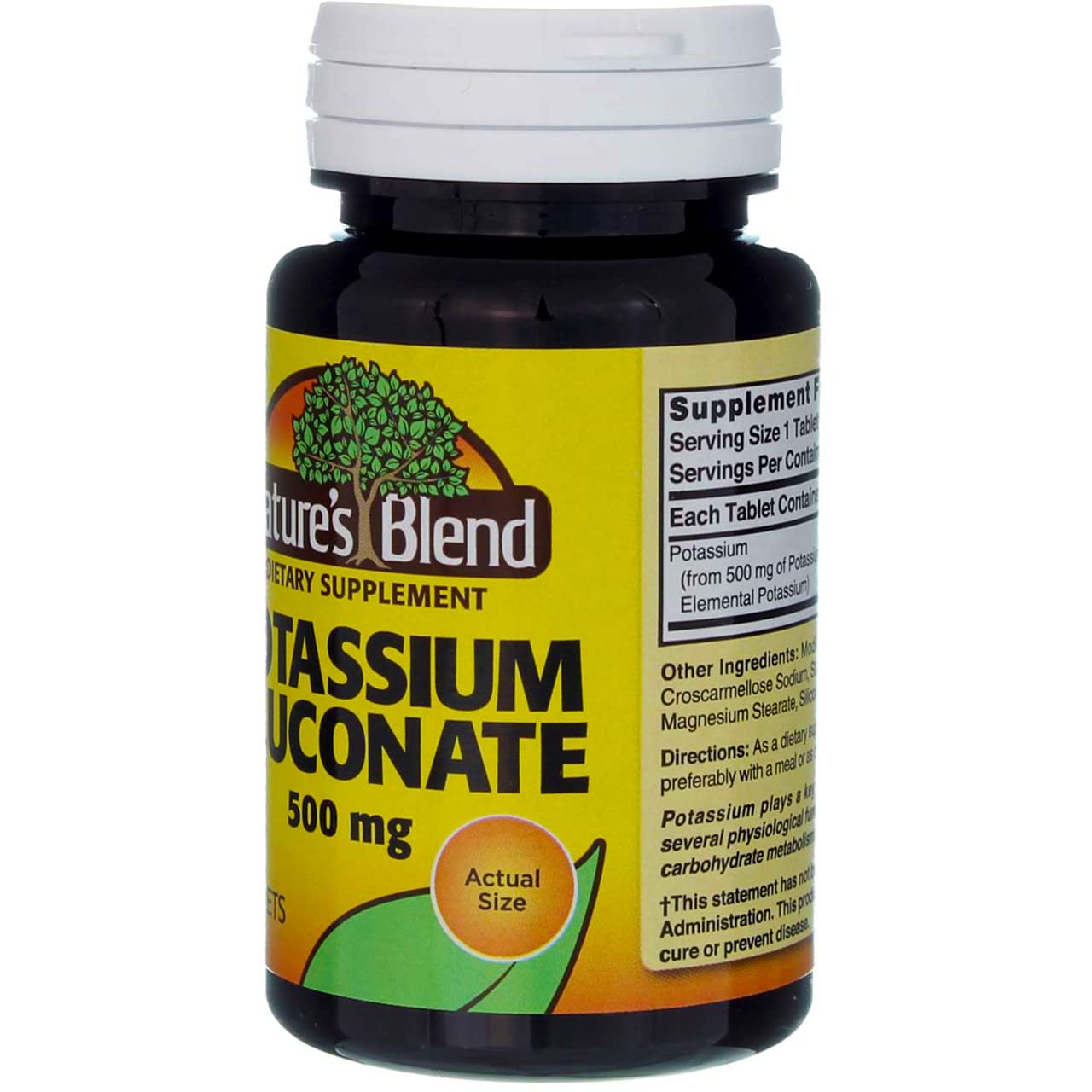 Nature's Blend Potassium Gluconate 500 mg - 100 Tabs | Potassium Supplement