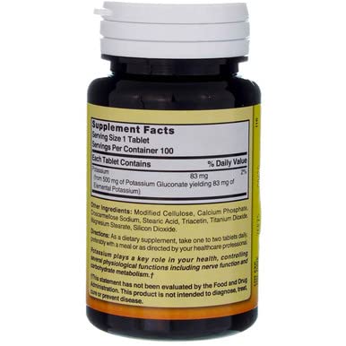 Nature's Blend Potassium Gluconate 500 mg - 100 Tabs | Potassium Supplement