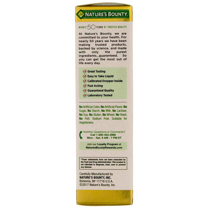 Nature's Bounty B-12 5000 mcg Sublingual Liquid – Energy & Nervous System Support, 4-Pack