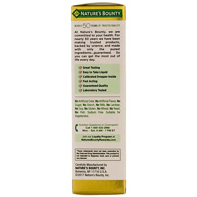 Nature's Bounty B-12 5000 mcg Sublingual Liquid – Energy & Nervous System Support, 4-Pack