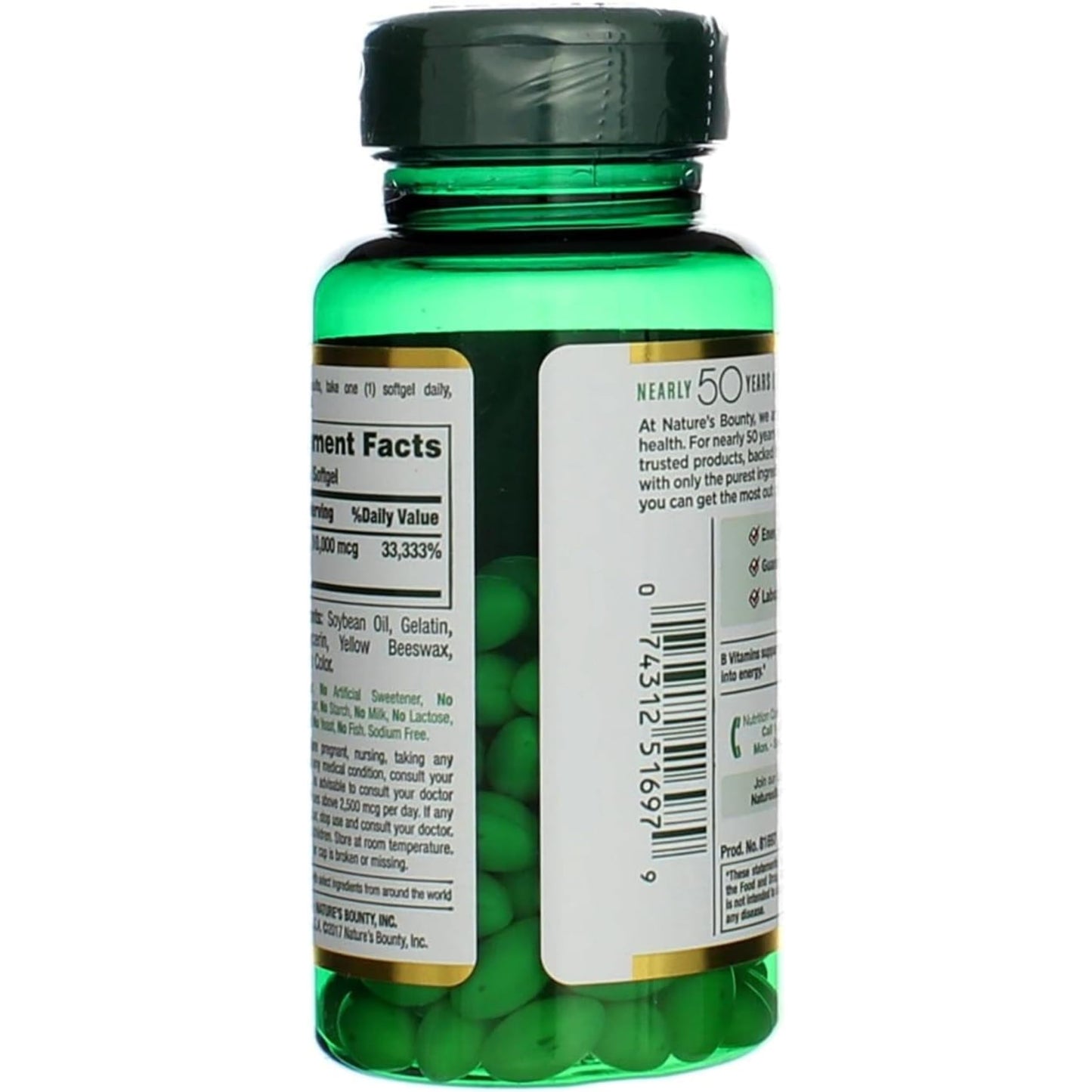 Nature's Bounty Biotin 10000 mcg – Ultra Strength Softgels (Pack of 2)