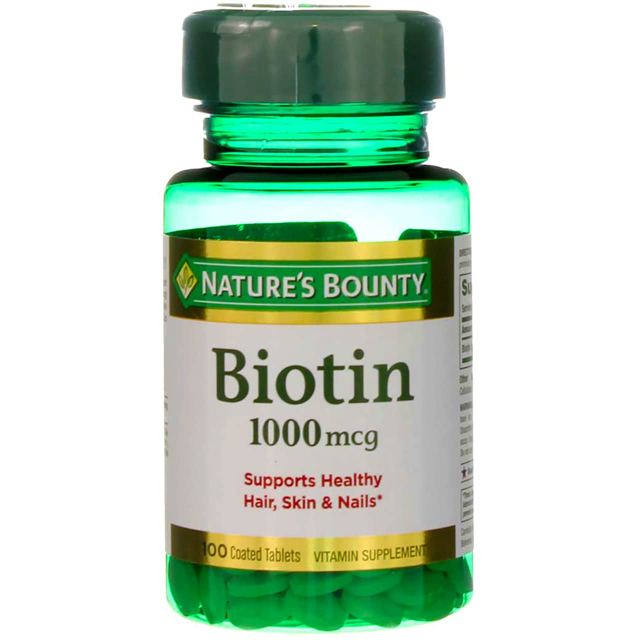 Nature's Bounty Biotin 1000 mcg Tablets - 200 ea Pack (2 Bottles)