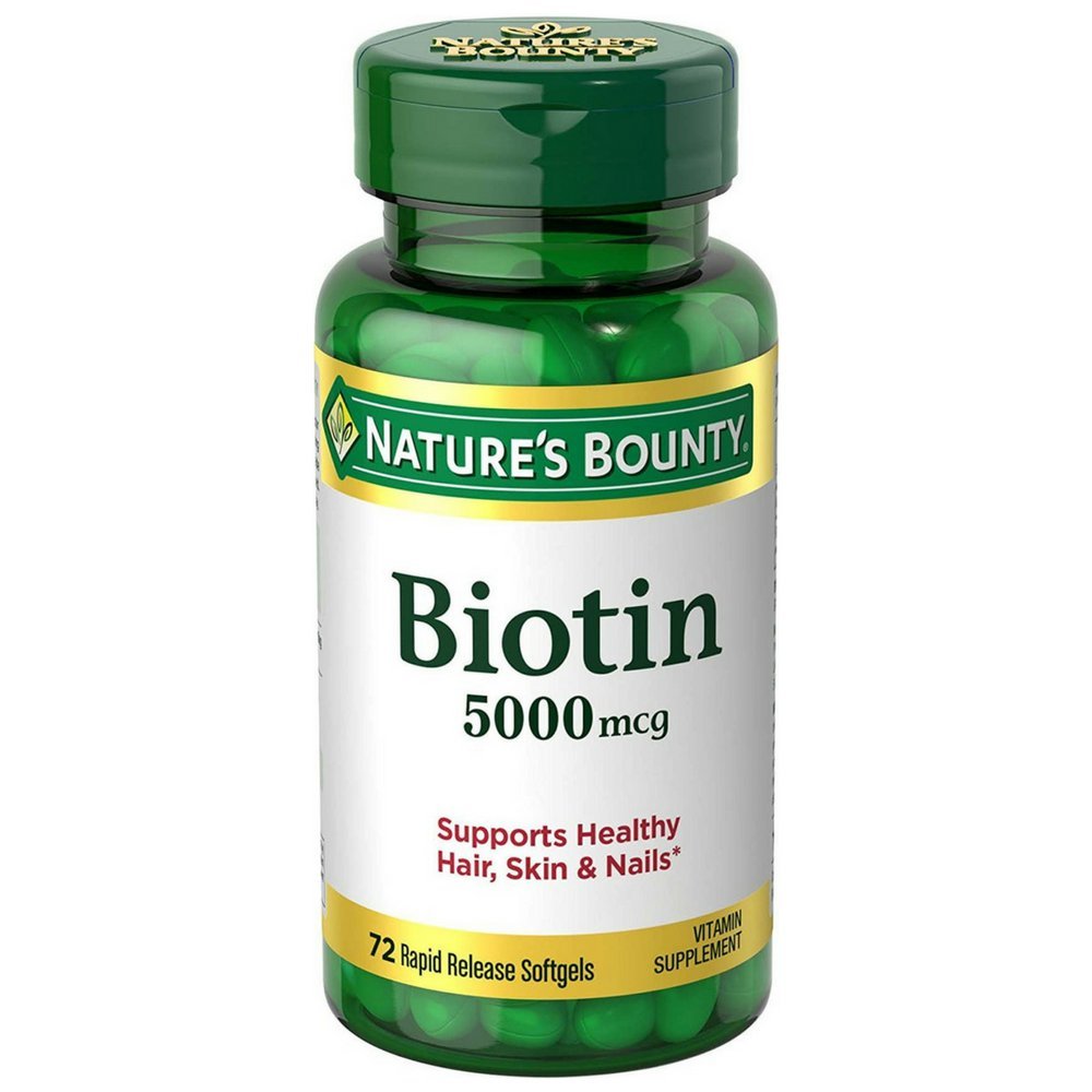 Nature's Bounty Biotin 5,000 mcg Caps, 72 ct – Supports Energy Metabolism & Healthy Hair, Skin, Nails