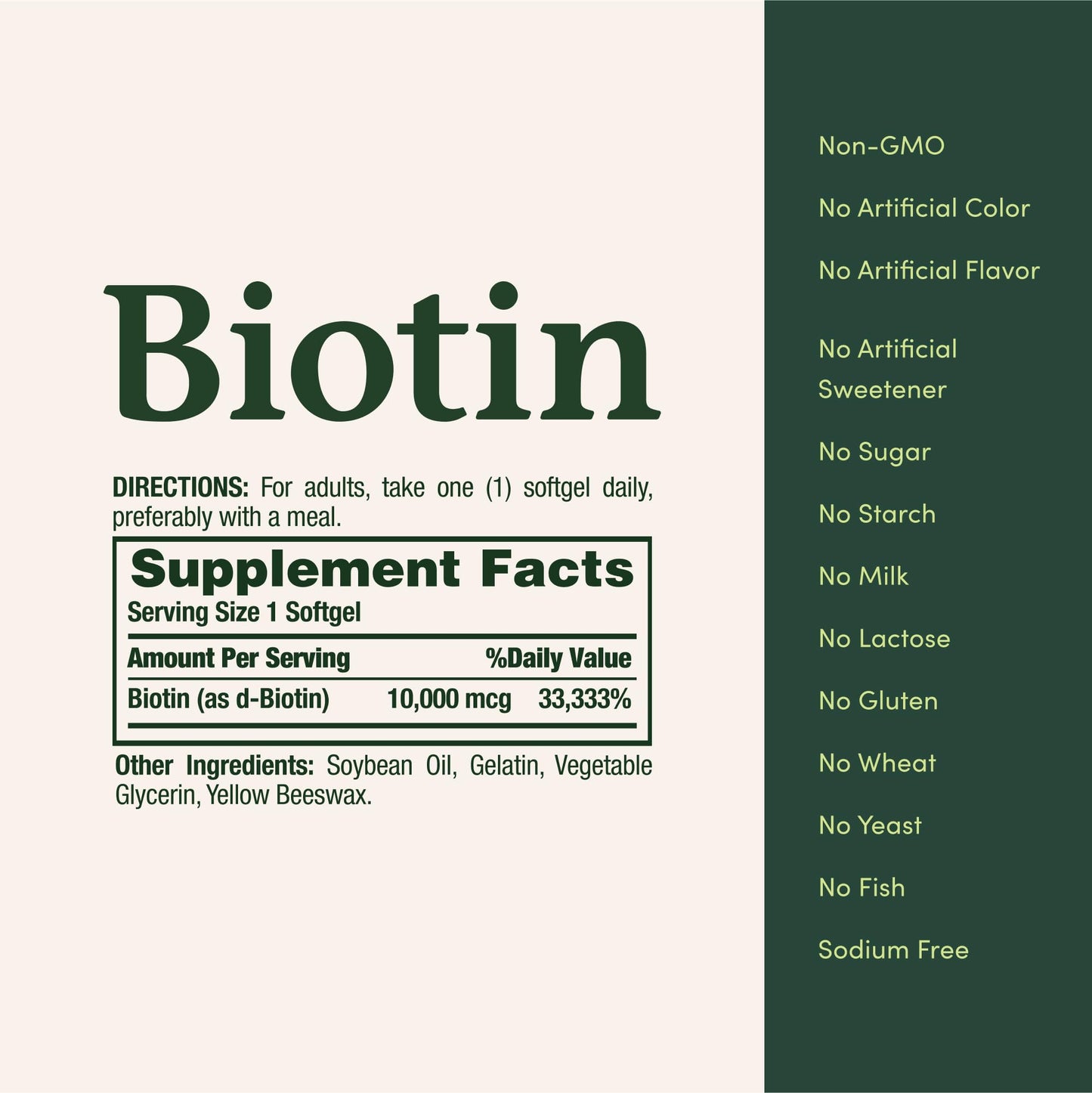 Nature's Bounty Biotin 10,000 mcg | Hair, Skin & Nails | Rapid Release Softgels 180 Count