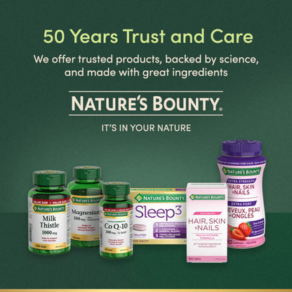 Nature's Bounty Absorbable Calcium 1200mg + Vitamin D3 1000IU – 200 Count | Gluten-Free