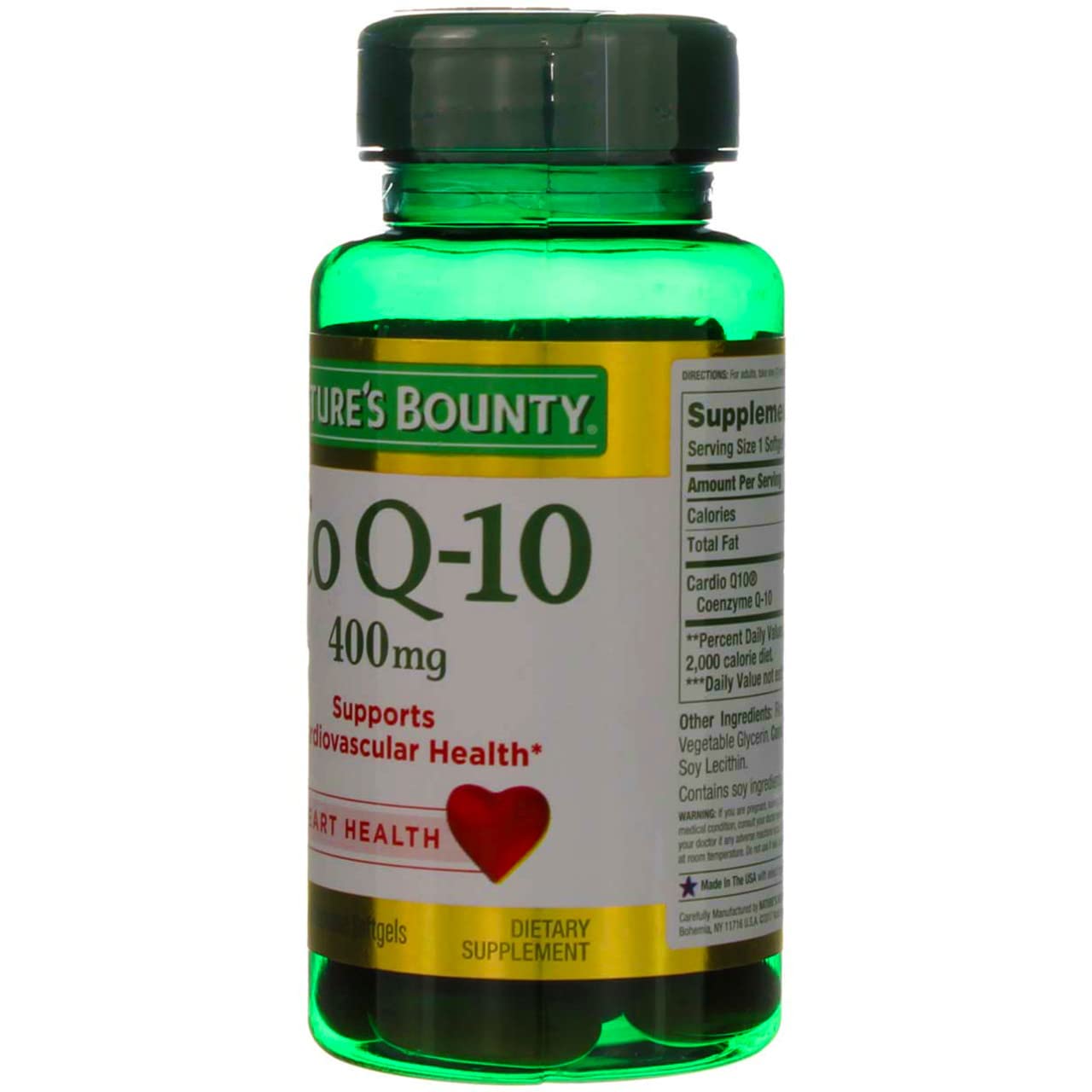 Nature's Bounty Cardio Q10 400 mg Softgels – Pack of 2 (39 ea each)