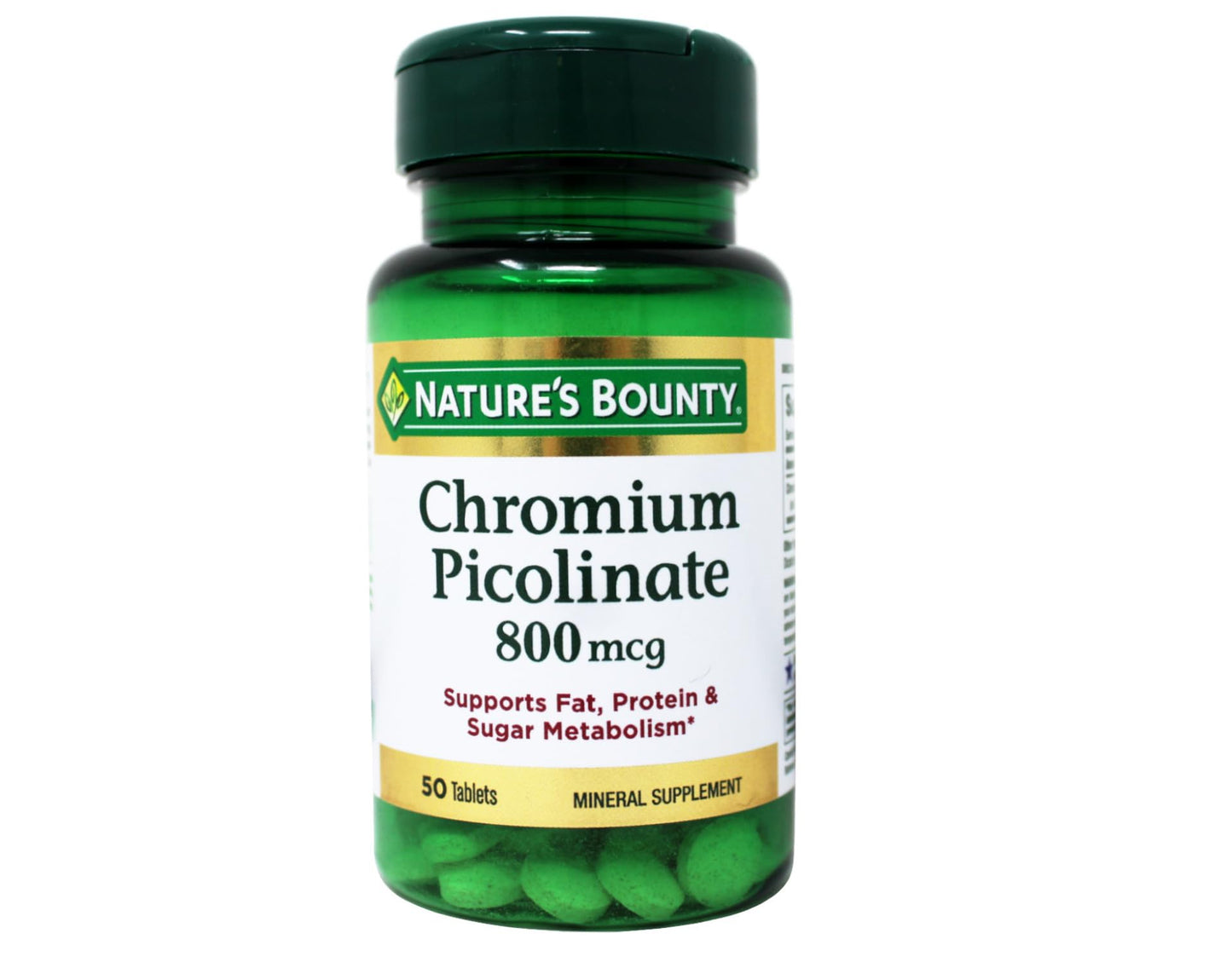 Nature's Bounty Chromium Picolinate 800 mcg Tablets – Pack of 5 (50 ea)