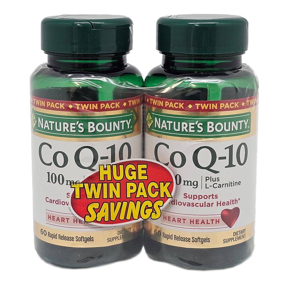 Nature's Bounty CoQ10 100mg Twin Pack – 60 Count, 2 Pack | Health & Household