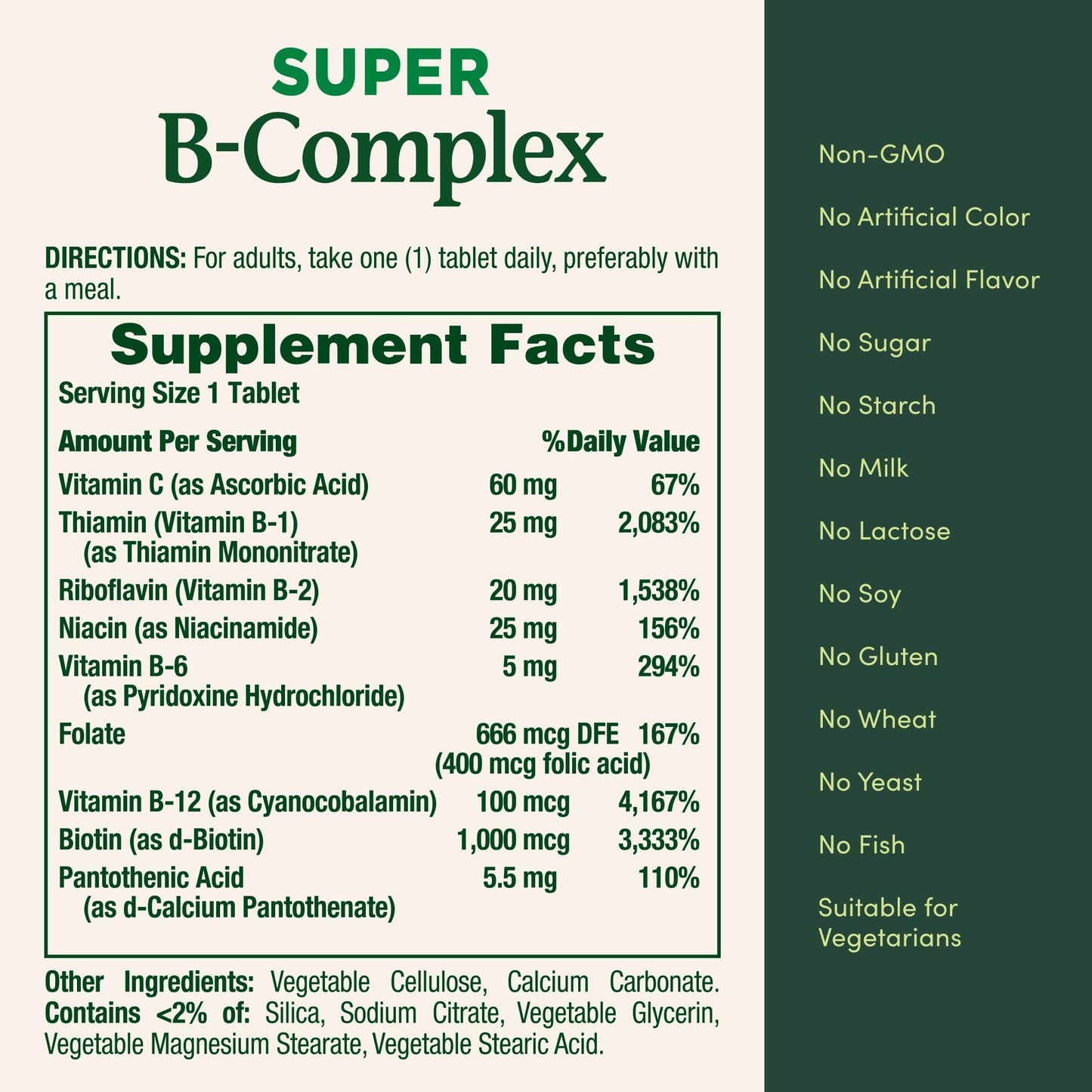 Nature's Bounty Super B-Complex with Vitamin C & Folic Acid – 150 Tablets