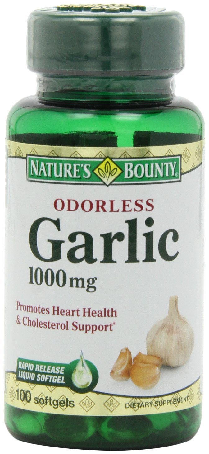 Nature's Bounty Garlic Extract 1000 mg | 100 Rapid Release Softgels (Pack of 6)