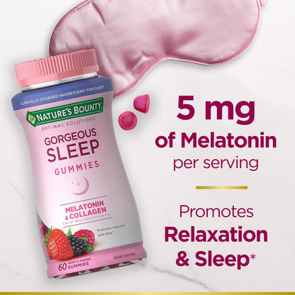 Nature's Bounty Gorgeous Sleep Melatonin Gummies with Collagen — 60 Count