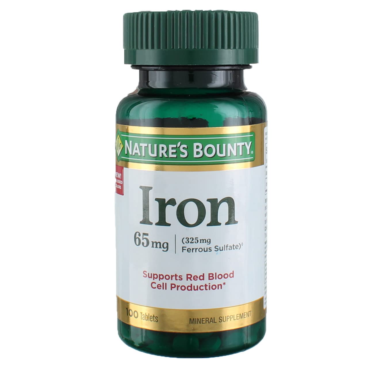 Nature's Bounty Iron 65 mg Tablets - 100 Count (Pack of 6) | Iron Supplement