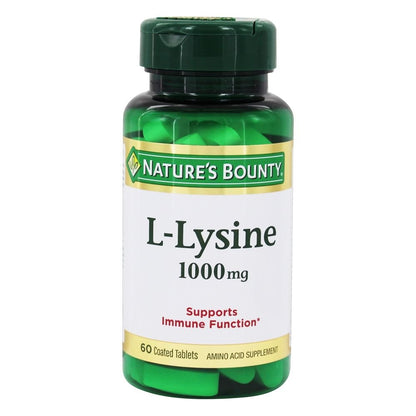 Nature's Bounty L-Lysine 1000mg, 60 Tablets | L-Lysine Supplement