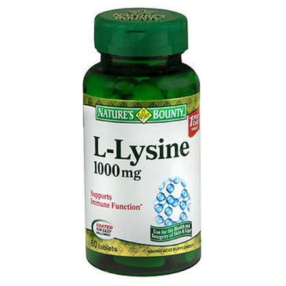 Nature's Bounty L-Lysine 1000 mg Tablets – 60 ea (Pack of 4)