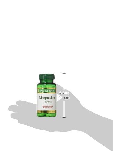 Nature's Bounty Magnesium 500 mg Tablets - 100 Count | Vegetarian, Non-GMO