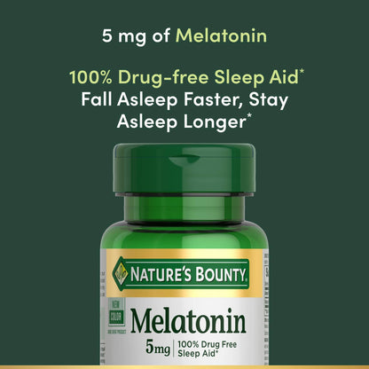 Nature's Bounty Melatonin 5mg – 90 Softgels – Sleep Support