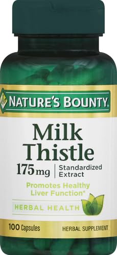 Nature's Bounty Milk Thistle 175 mg - Liver Health Support, 100 Softgels