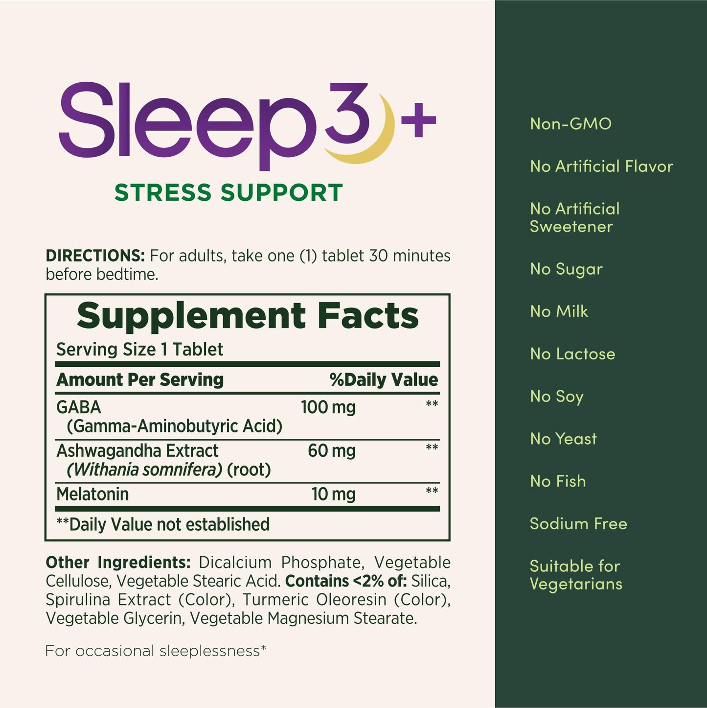 Nature’s Bounty Sleep3+ Stress Support – Maximum-Strength, Drug-Free Sleep Aid with 10 mg Melatonin, Time-Release, 56 Tri-Layered Tablets