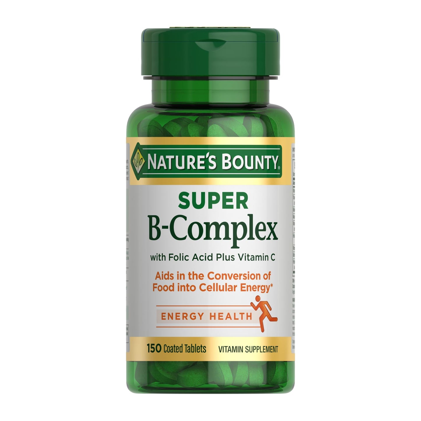 Nature's Bounty Super B-Complex with Vitamin C & Folic Acid – 150 Tablets