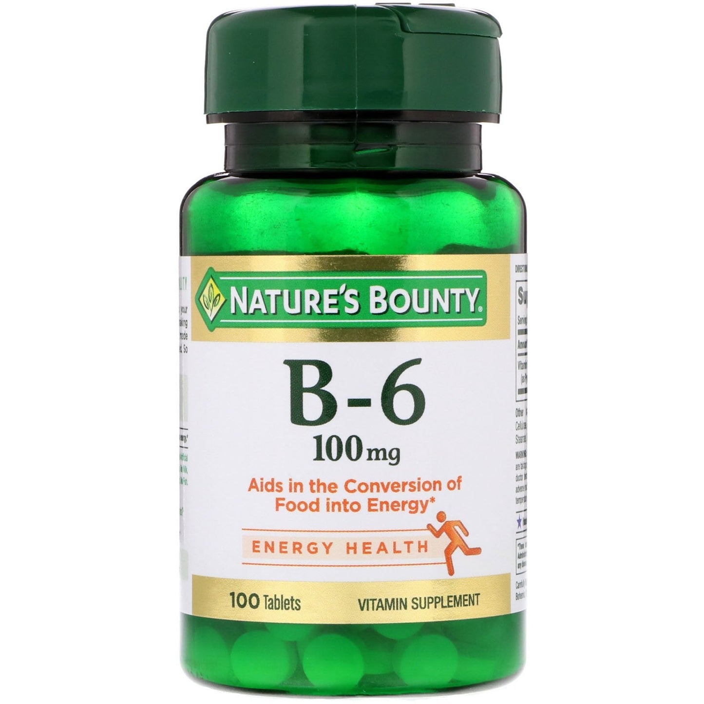 Nature's Bounty Vitamin B-6 100 mg — 100 Tablets (Pack of 4)