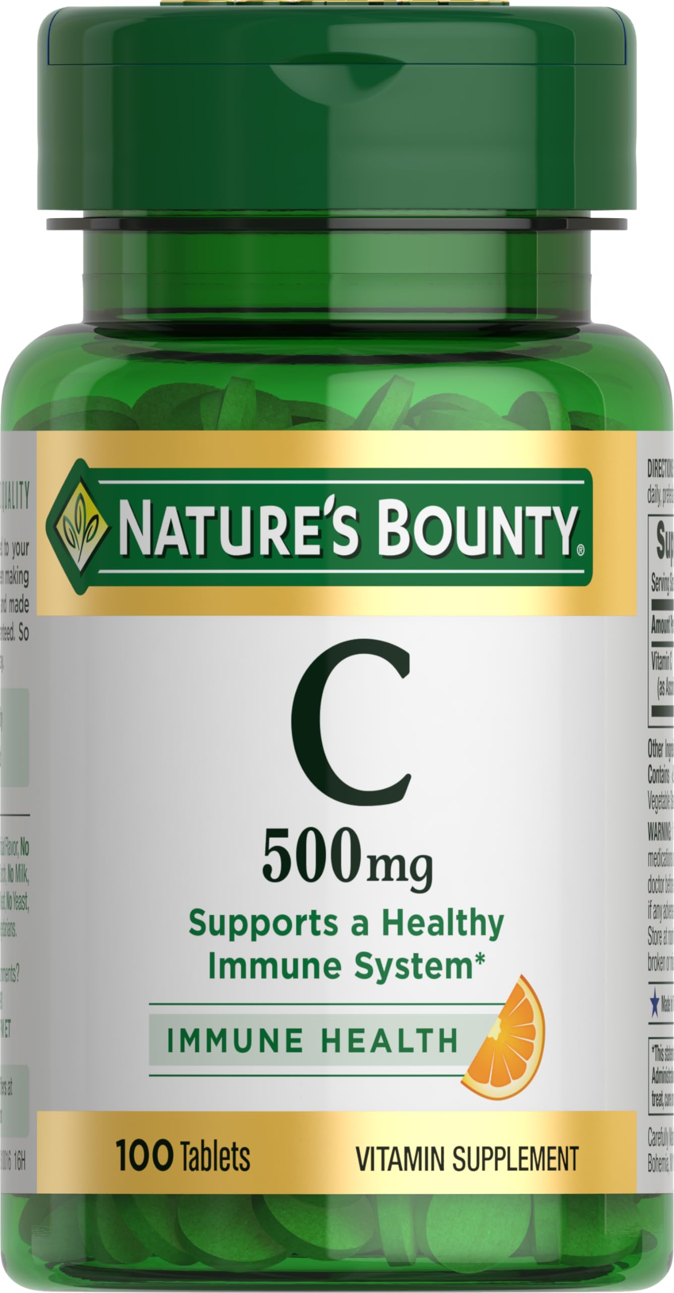 Nature's Bounty Vitamin C Tablets 500mg - Immune Support (100 Count)