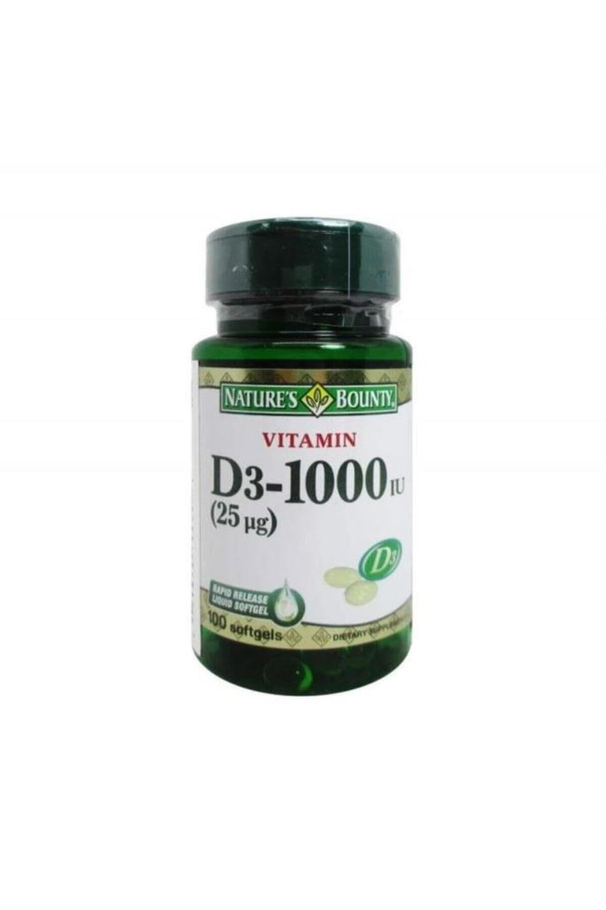 Nature's Bounty Vitamin D3 1000 IU – Immune Health (120 Softgels, Pack of 1)