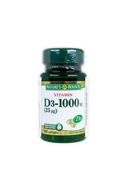 Nature's Bounty Vitamin D3 1000 IU – Immune Health (120 Softgels, Pack of 1)