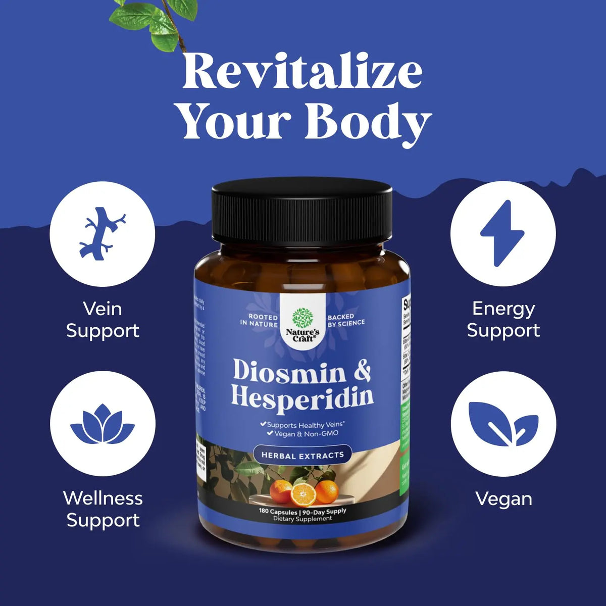 Nature's Craft Diosmin Hesperidin 1000mg Complex for Circulation – 3 Month Supply BritishVita | Premium UK Vitamins & Wellness Supplements