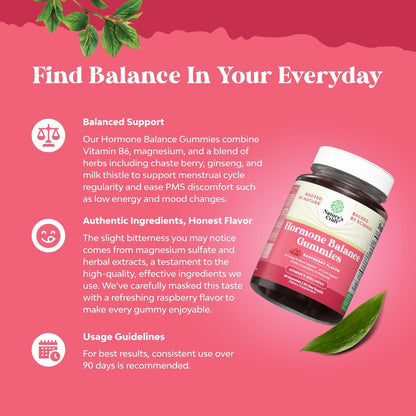 Natures Craft Hormone Balance Gummies for Women – PMS & Menopause Support (60 Chews, 2-Pack)
