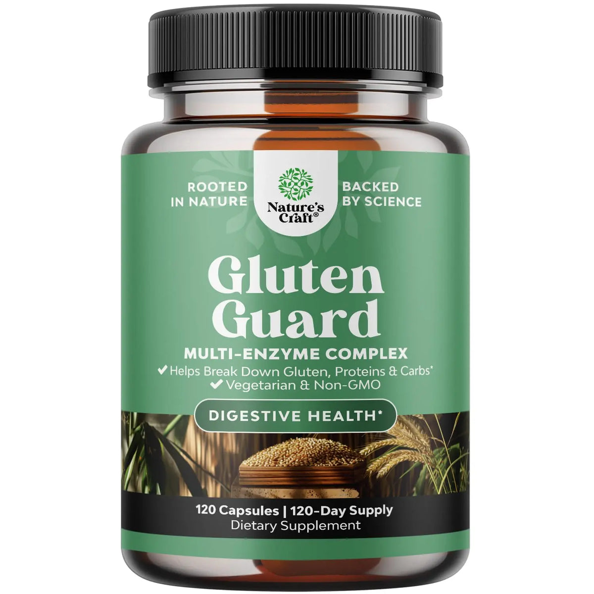 Natures Craft Gluten Digestive Enzymes – Fast Acting Debloat Support, 120 Count BritishVita | Premium UK Vitamins & Wellness Supplements