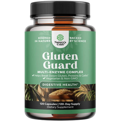 Natures Craft Gluten Digestive Enzymes – Fast Acting Debloat Support, 120 Count BritishVita | Premium UK Vitamins & Wellness Supplements