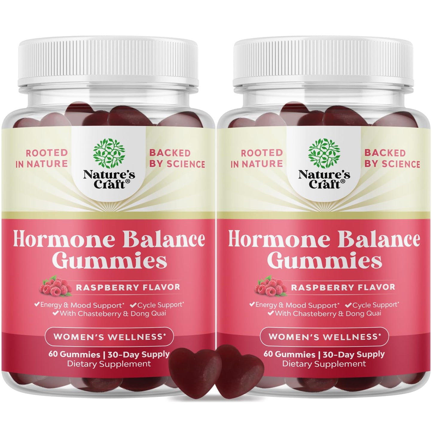 Natures Craft Hormone Balance Gummies for Women – PMS & Menopause Support (60 Chews, 2-Pack)