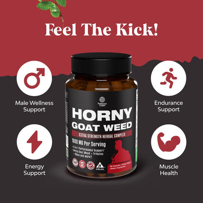 Natures Craft Horny Goat Weed for Men - Extra Strength 90 Capsules