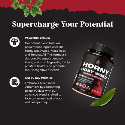 Natures Craft Horny Goat Weed for Men - Extra Strength 90 Capsules