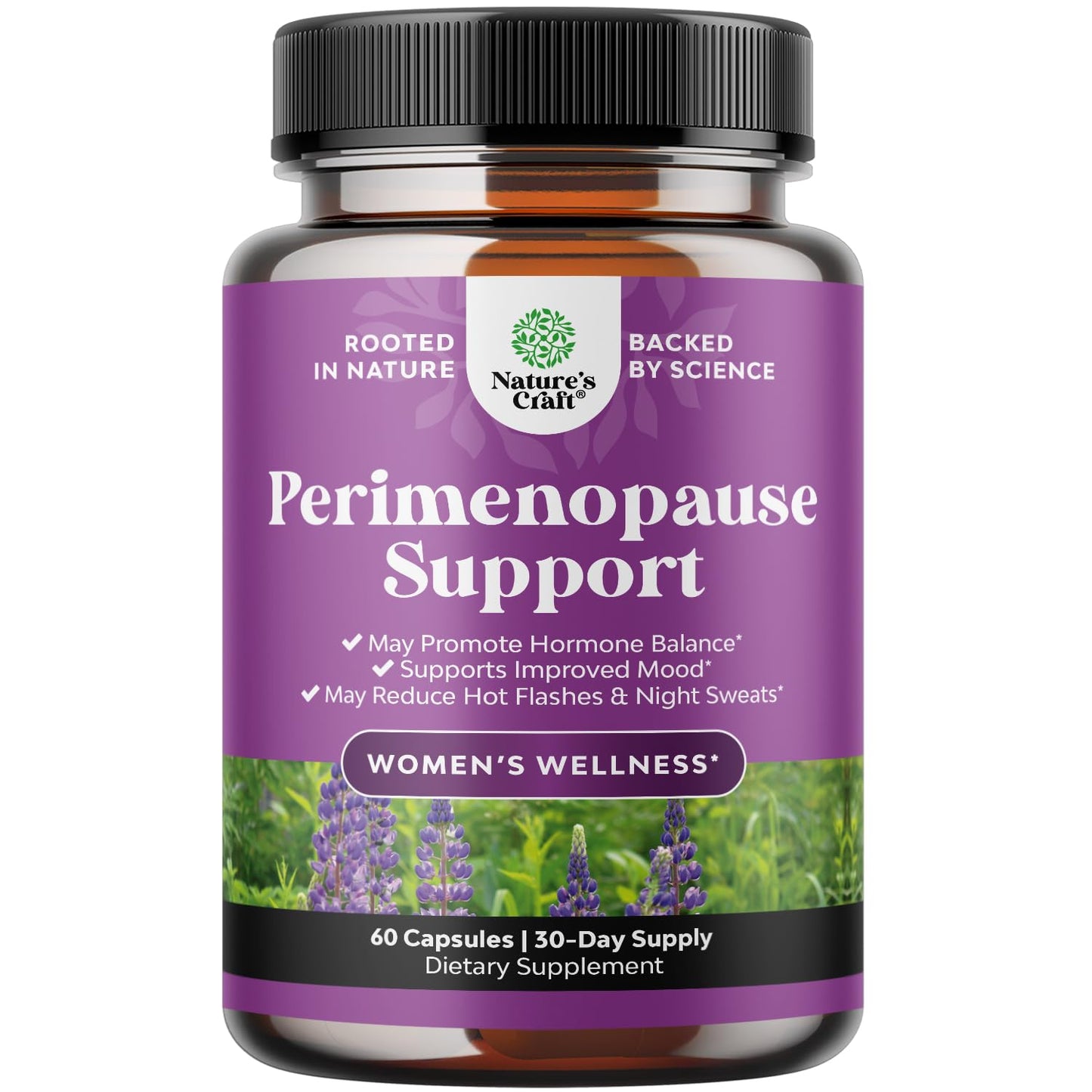 Nature's Craft Complete Perimenopause Supplement – Maca, Vitex & Black Cohosh (1 Month)