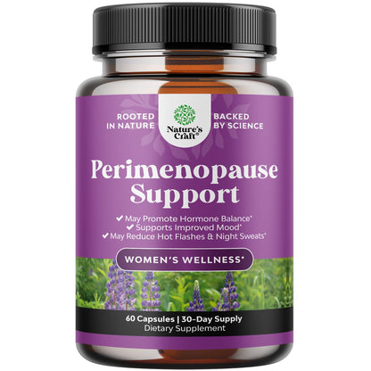 Nature's Craft Complete Perimenopause Supplement – Maca, Vitex & Black Cohosh (1 Month)