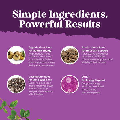 Nature's Craft Complete Perimenopause Supplement – Maca, Vitex & Black Cohosh (1 Month)