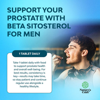 Natures Craft Plant Sterols Complex with Beta Sitosterol – Prostate Support, 500mg, 90 Tablets