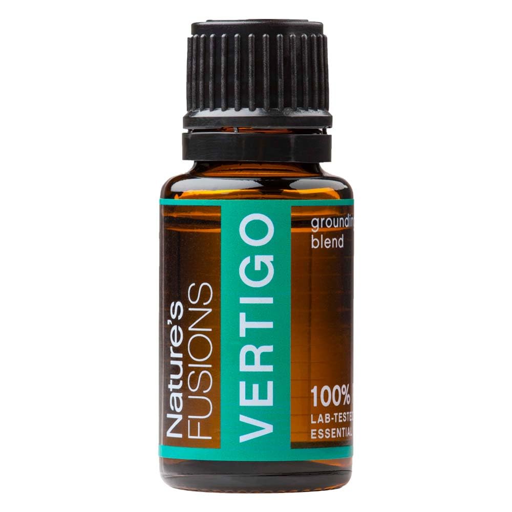 Nature's Fusions Vertigo Relief: Ginger & Peppermint Essential Oil Blend (15ml) - Fast-Acting Motion & Morning Sickness Support