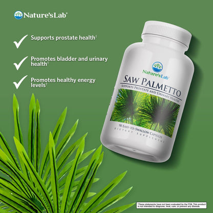 Nature's Lab Saw Palmetto 450mg - 90 Capsules | Prostate & Urinary Support
