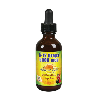 Nature's Life B-12 Drops — Methylcobalamin 4 oz | 5,000 mcg per Serving