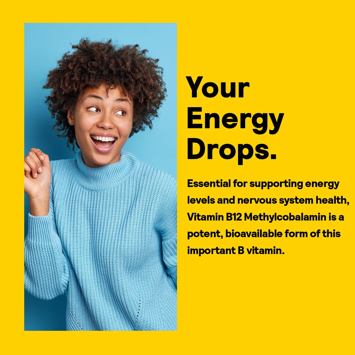 Nature's Life B12 Drops 5000 mcg – Liquid Vitamin B12 (Methylcobalamin) – Mixed Berry – Sugar Free