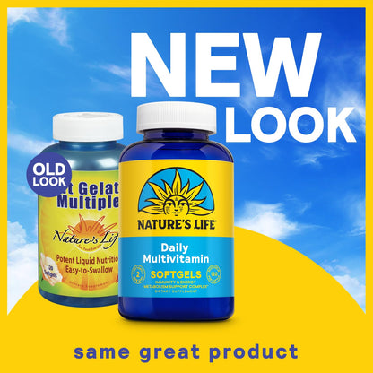 Nature's Life Daily Multivitamin for Men and Women - Iron Included | 60 Servings, 120 Softgels