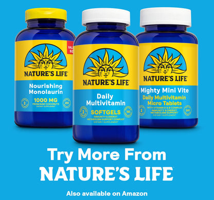 Nature's Life Daily Multivitamin for Men & Women | Immune & Energy Support | 90 Serv, 180 Softgels