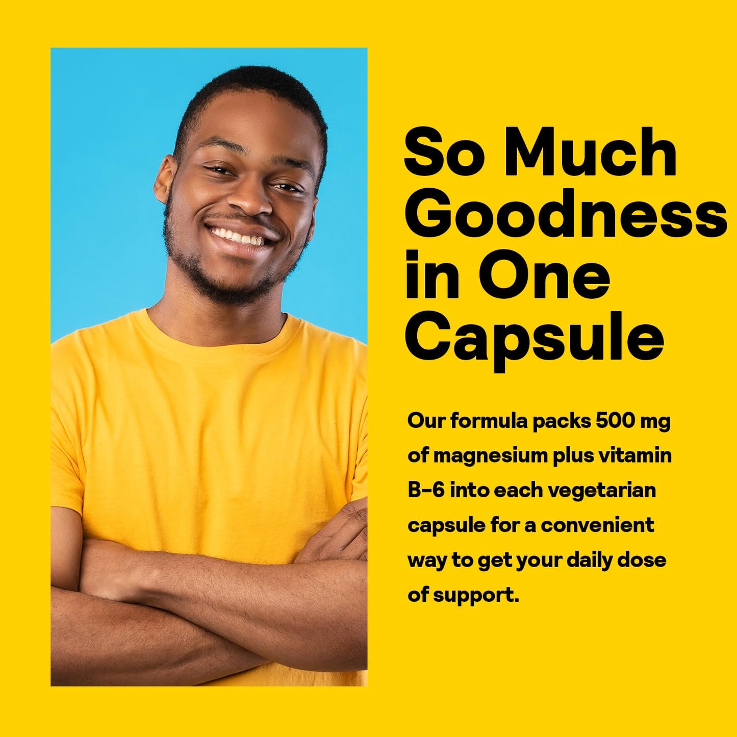 Nature's Life Magnesium 500 mg – Citrate, Malate & Oxide + Vitamin B-6 | Muscles & Nerves Support