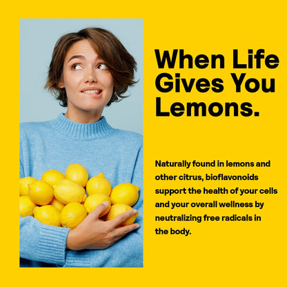 Nature's Life Lemon Bioflavonoids 1000mg – Citrus Bioflavonoids with Hesperidin & Rutin