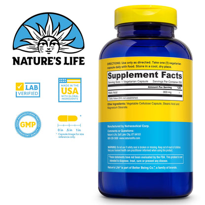 Nature's Life Malic Acid 800 mg – 250 Servings, 250 Capsules | Muscle Function & Cellular Energy