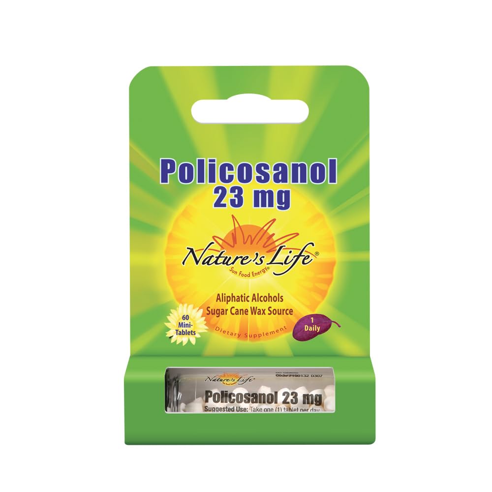 Nature's Life Policosanol 23mg | Cardiovascular Health & Blood Circulation | 60 Tabs