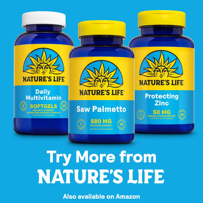 Nature's Life Saw Palmetto for Men 580mg – Prostate & Urinary Support