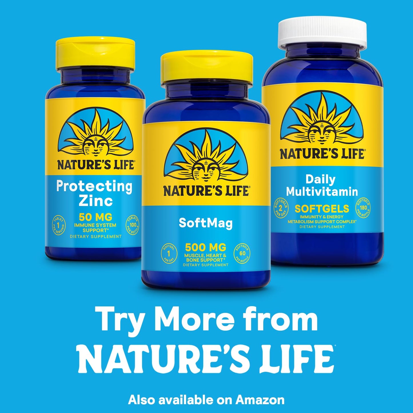 Nature's Life SoftMag 500 mg Magnesium Complex – Bone, Muscle & Heart Health